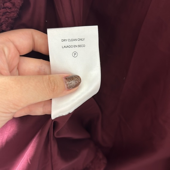 Pendleton Burgundy Sherpa Wool Blend Full Zip Jacket - Picture 8 of 12